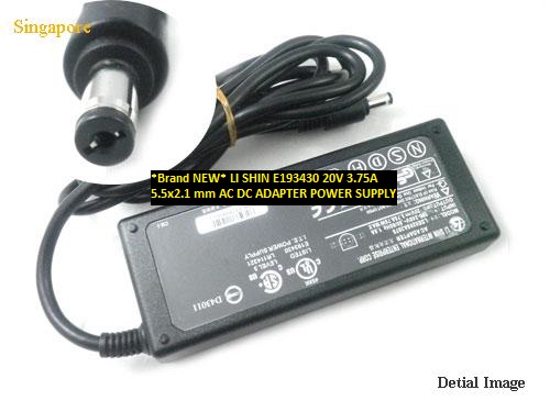 *Brand NEW* E193430 LI SHIN 20V 3.75A 5.5x2.1 mm AC DC ADAPTER POWER SUPPLY